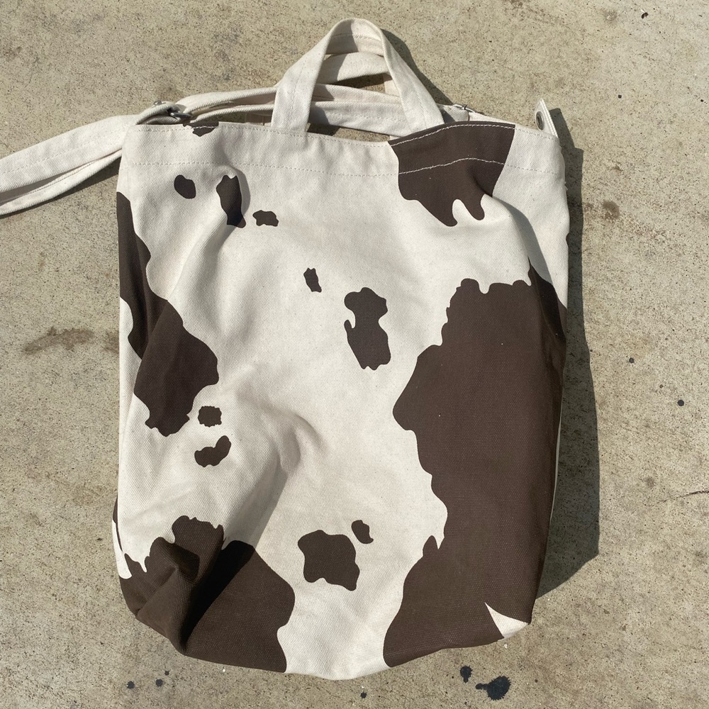 BAGGU Deadstock Cow Print Vertical Duck Bag